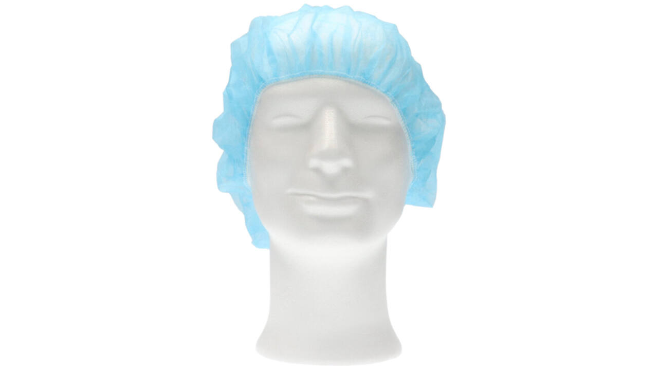 Haarnet CMT bouffant non-woven M 50cm PP blauw