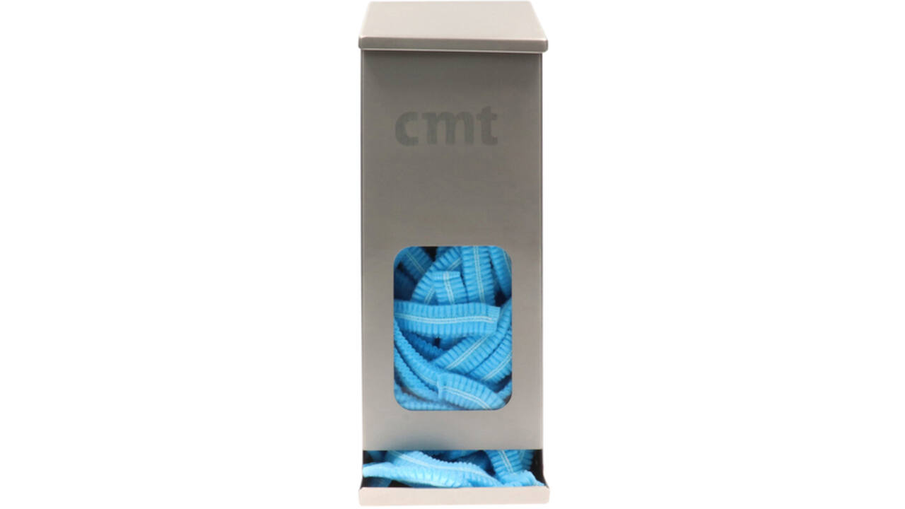 Haarnet CMT clip non-woven L 53cm met detectie strip PP blauw