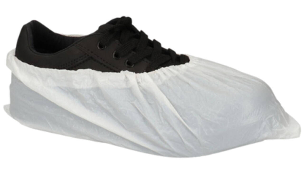 Schoenovertrek CMT 40mu geruwd maat 36-42 CPE wit