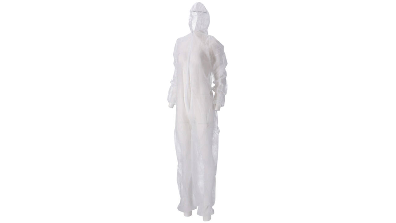 Overall CMT XL non-woven ritssluiting PP wit
