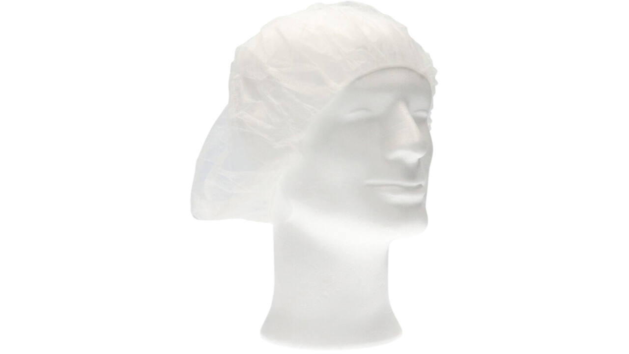 Haarnet CMT bouffant non-woven L 53cm PP wit