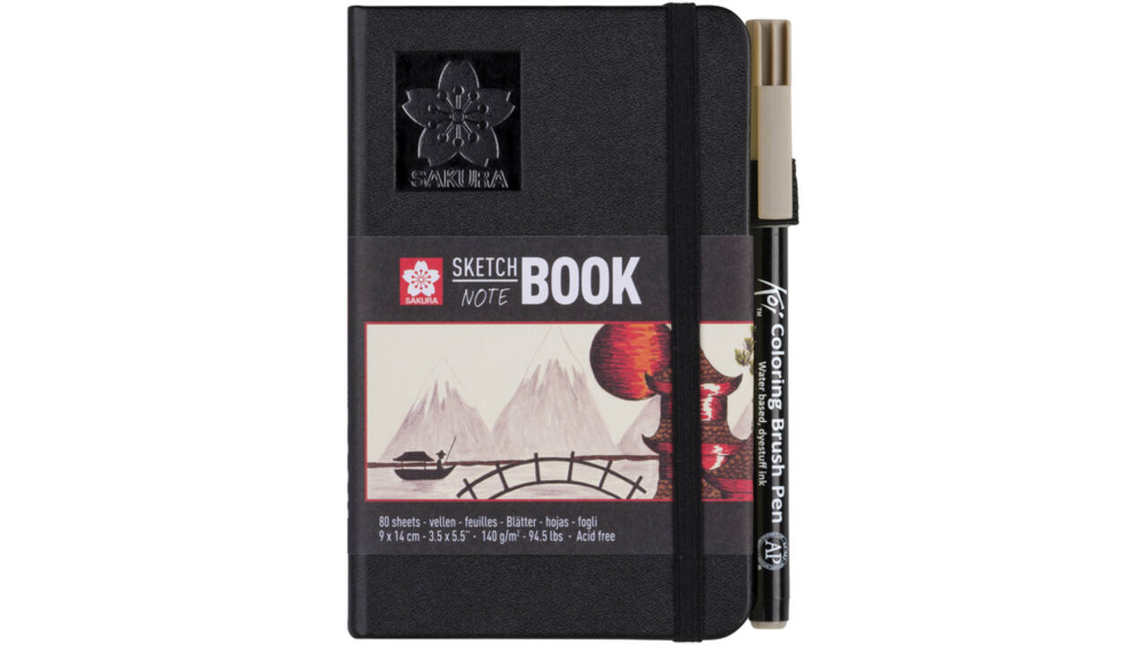 Schetsboek Sakura 9x14cm 140gr crème papier