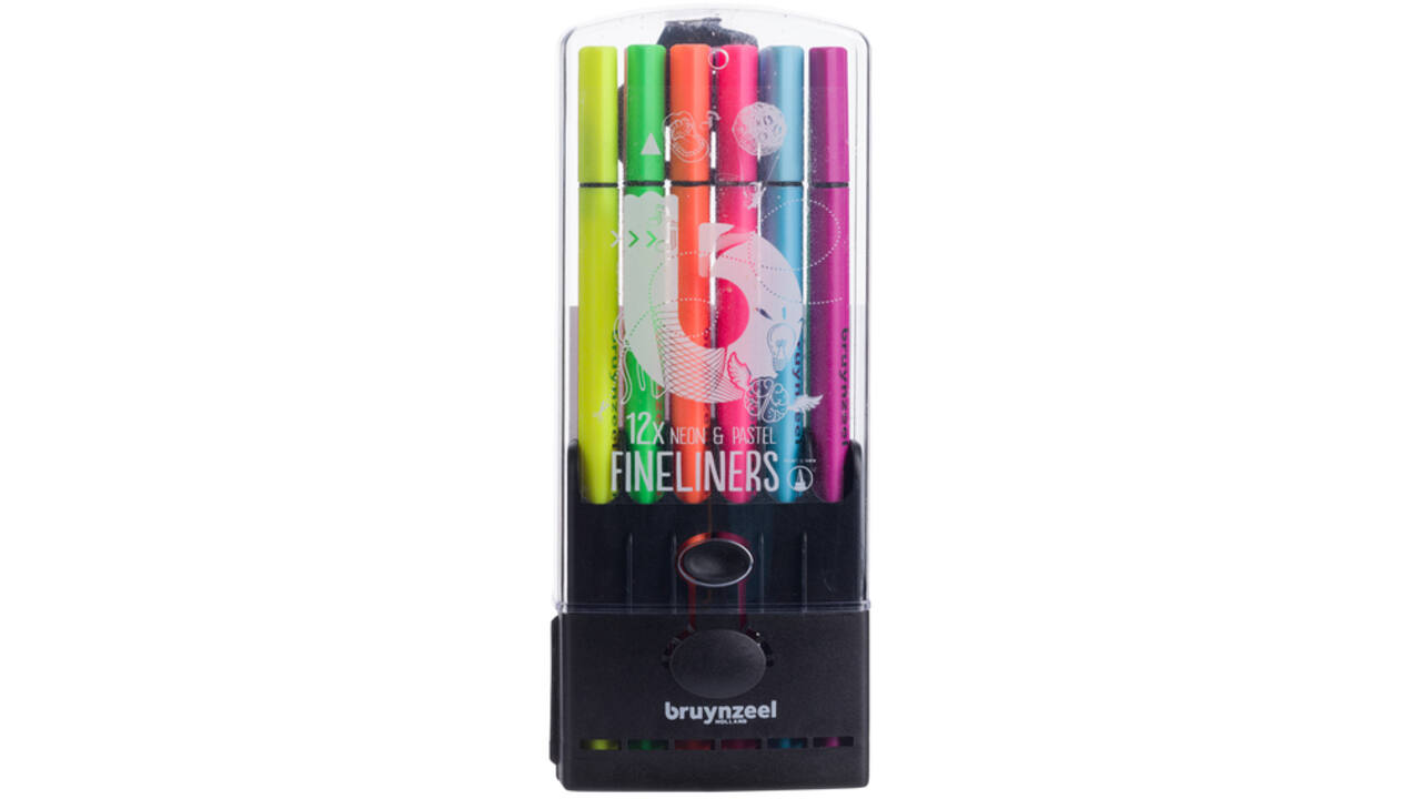 Fineliner Bruynzeel set á 12 kleuren assorti