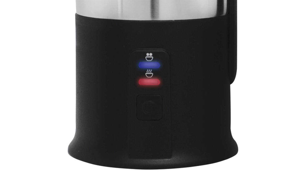 Melkopschuimer Inventum 240ml zwart met rvs