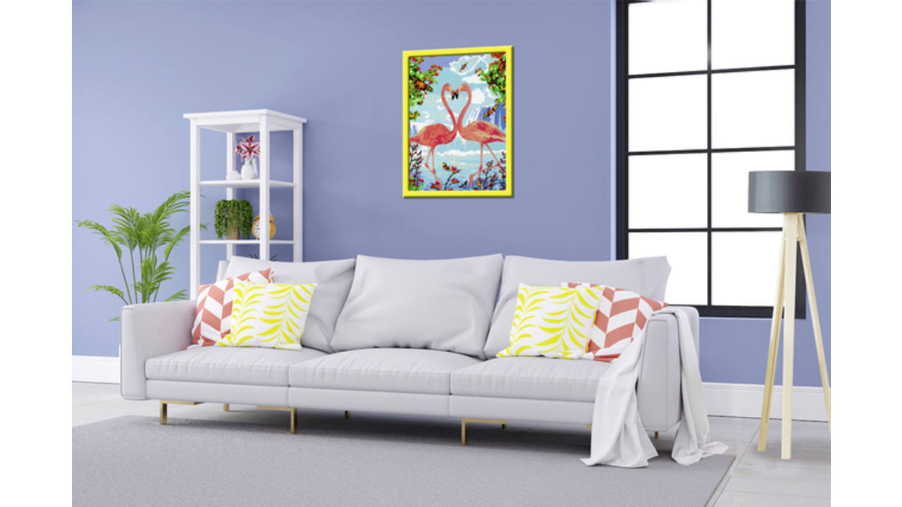 Schilderen op nummers CreArt Flamingo Love