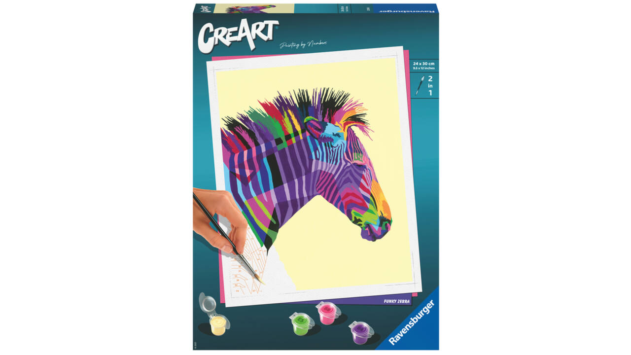 Schilderen op nummers CreArt Zebra