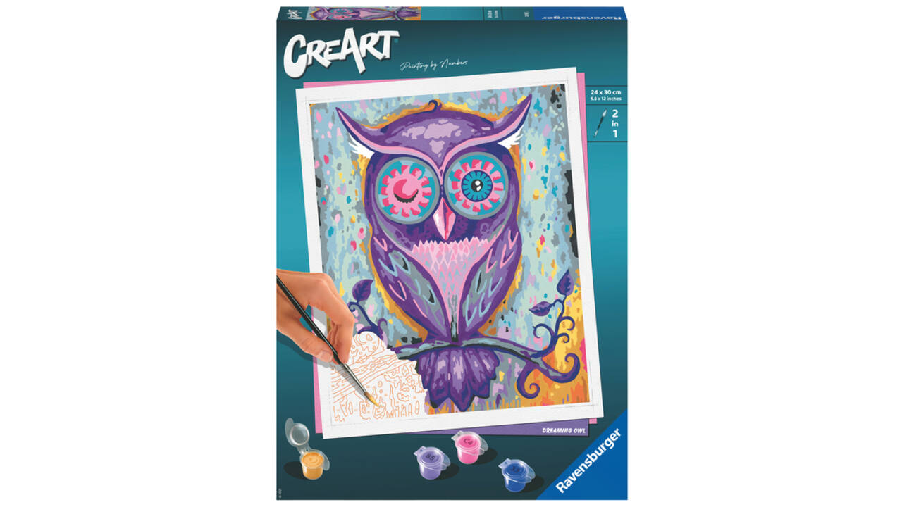 Schilderen op nummers CreArt Dreaming Owl