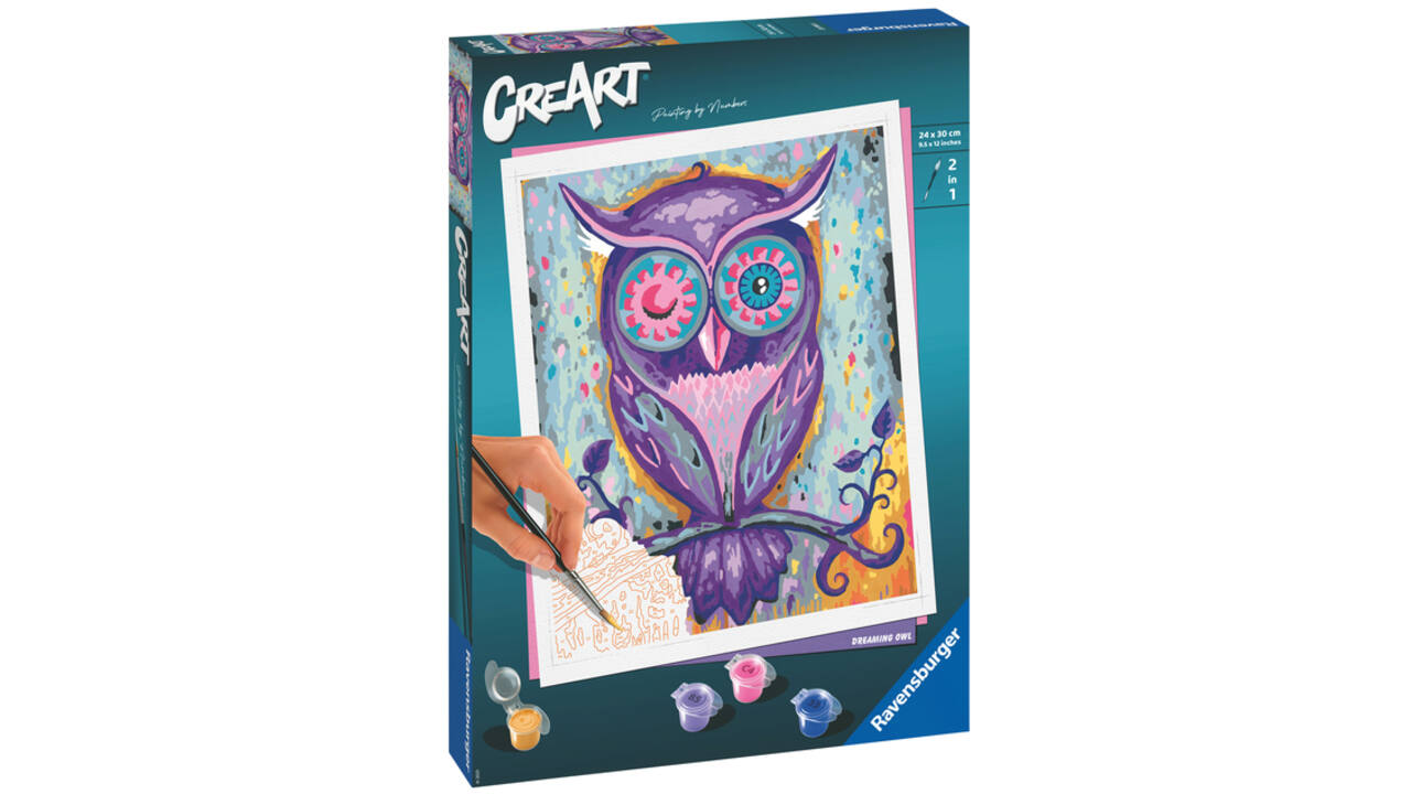 Schilderen op nummers CreArt Dreaming Owl