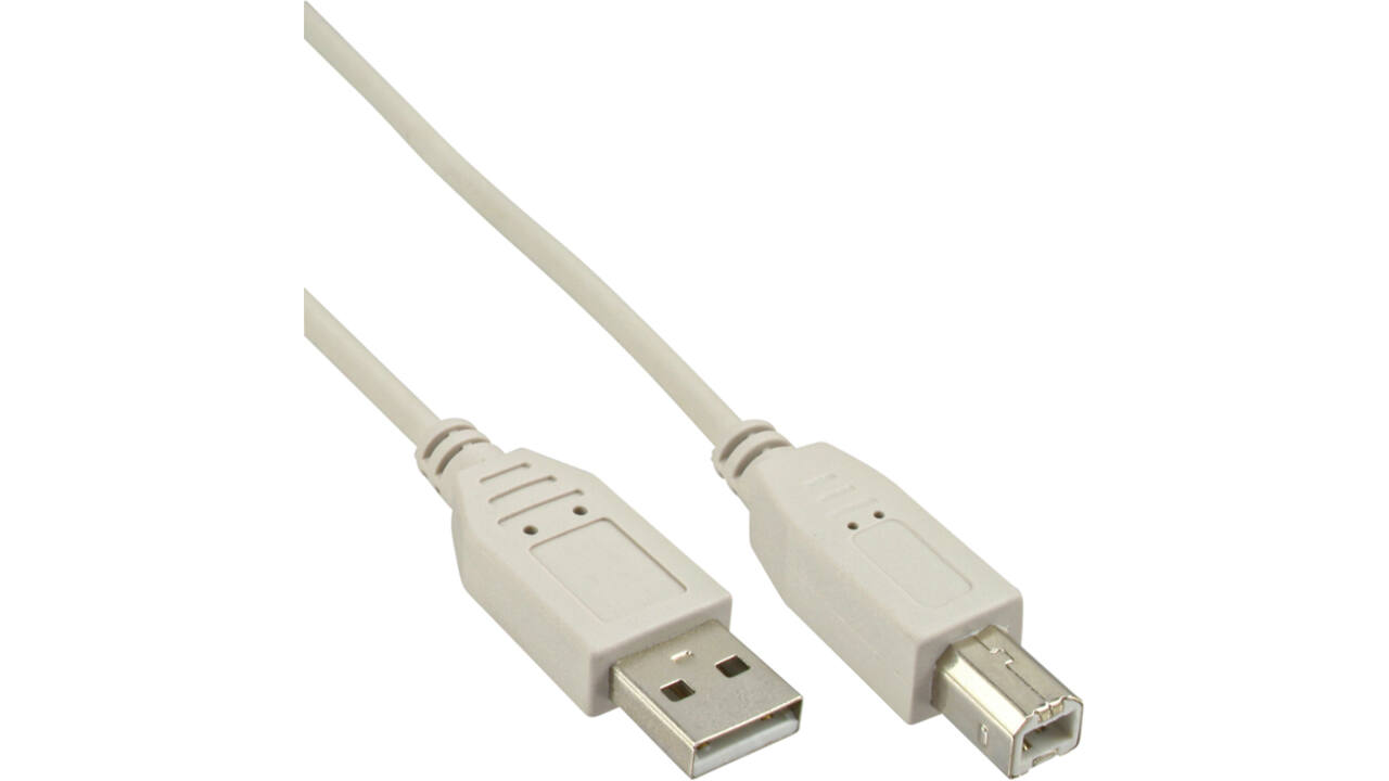 Kabel InLine USB-A USB-B 2.0 M 1.8 meter beige