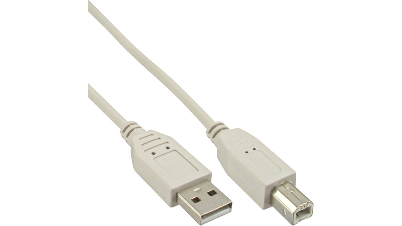 Kabel InLine USB-A USB-B 2.0 M 3 meter beige