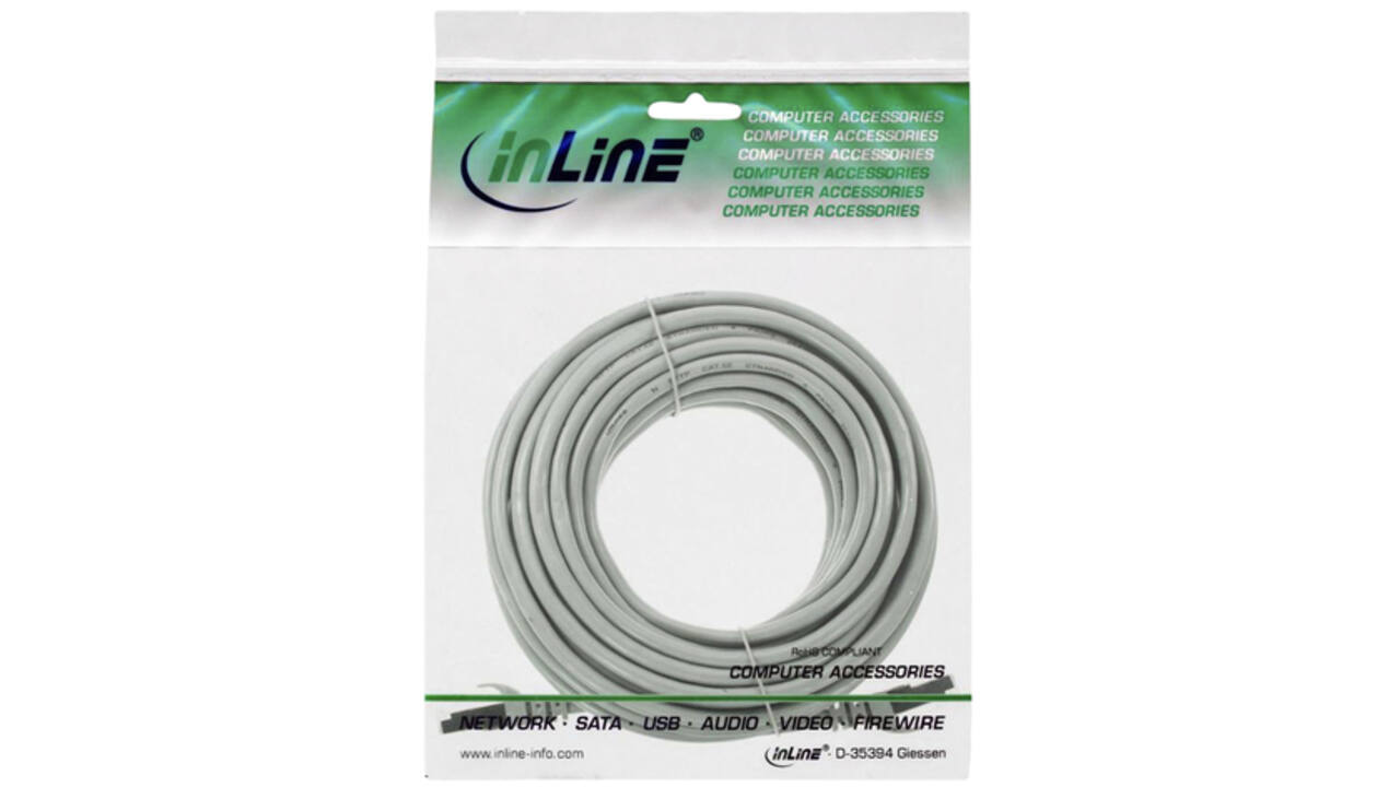 Kabel InLine Cat.5e U UTP 10 meter grijs