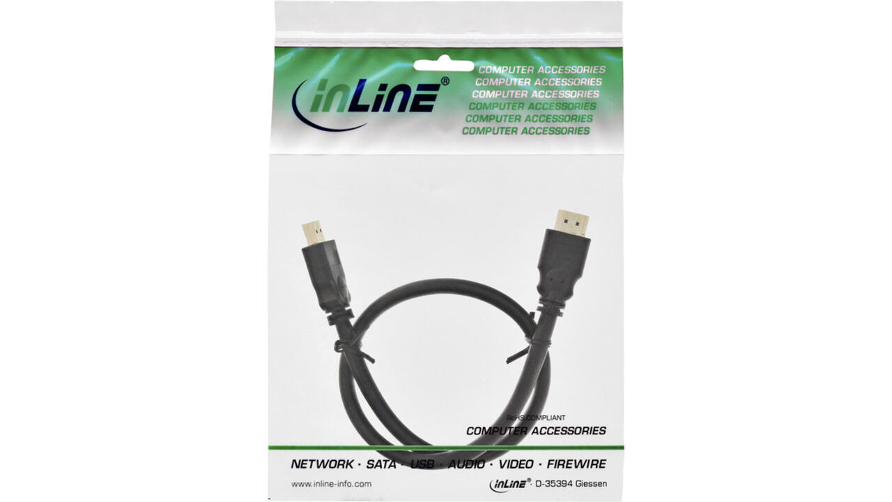 Kabel inLine HDMI 1080P M-M 3 meter zwart