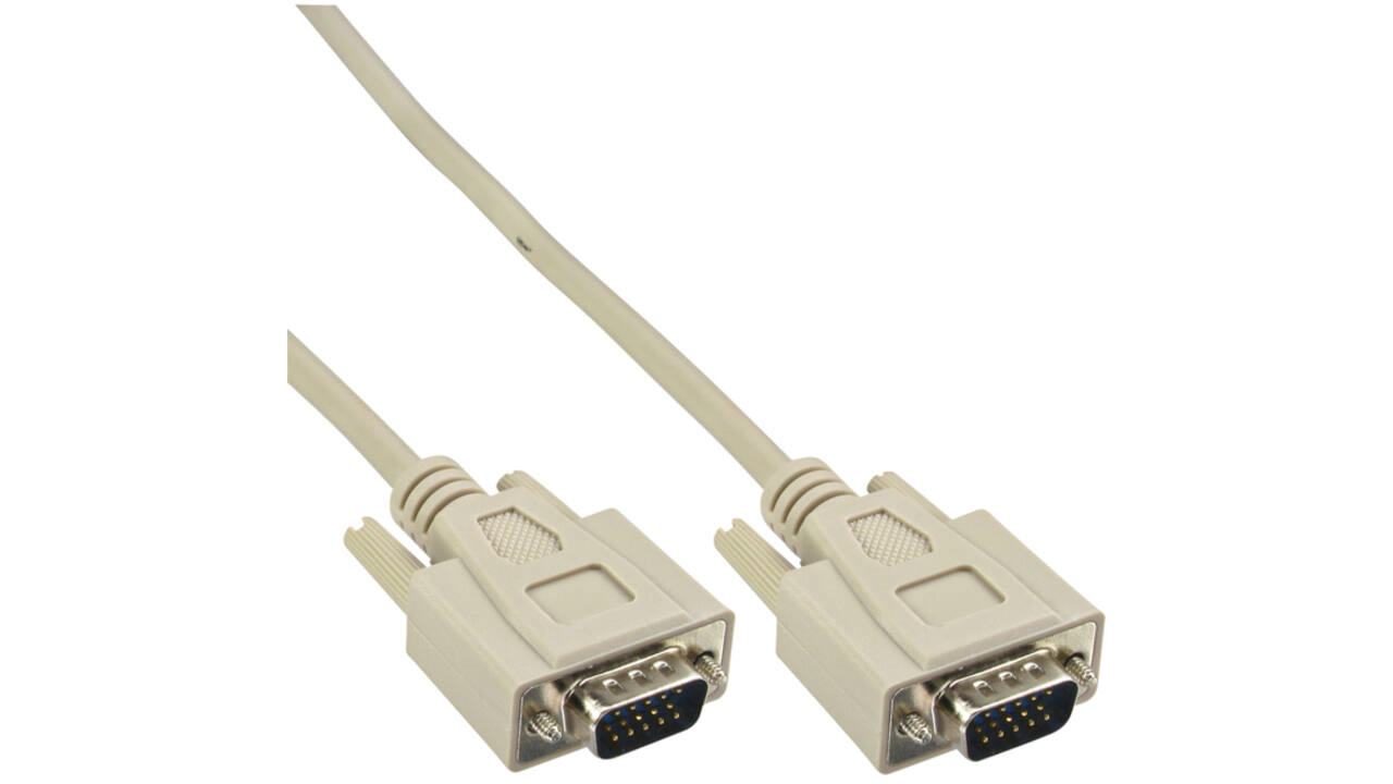 Kabel InLine S VGA 15HD M-M 2 meter beige en grijs