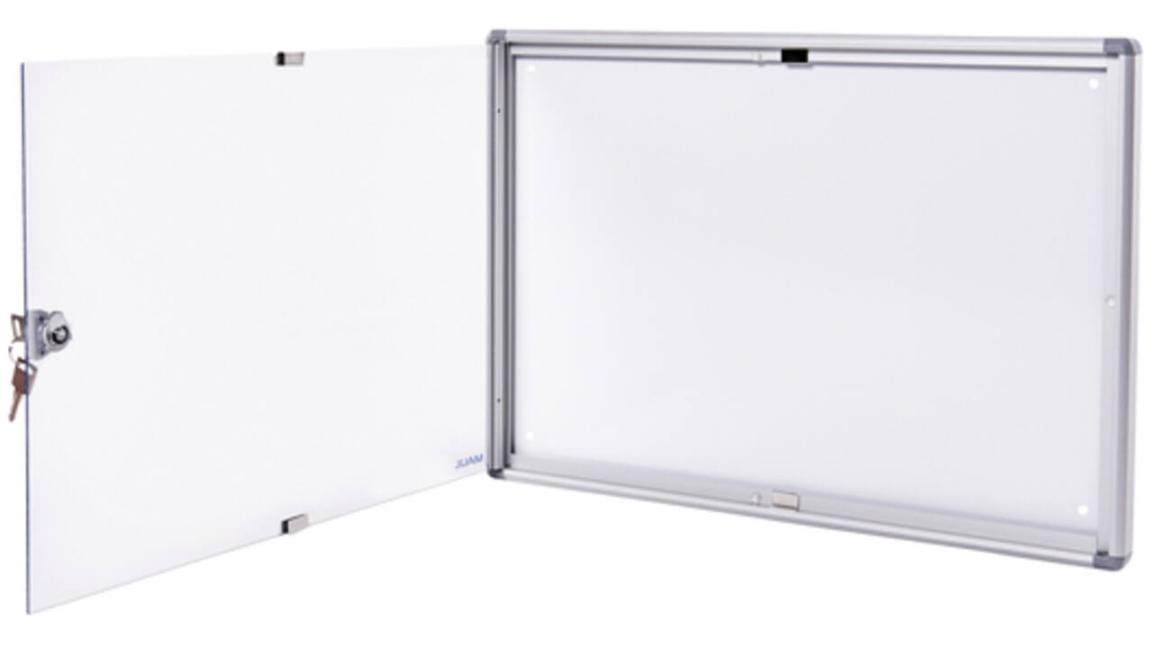Binnenvitrine wand MAULextraslim whiteboard 2xA4 met slot