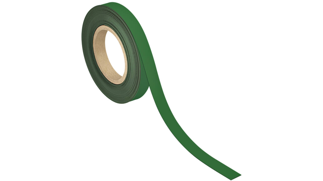 Magneetband MAUL beschrijf- wisbaar 10mx20mmx1mm groen