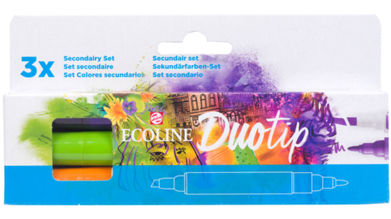 Ecoline Duotip marker secundair set 3 kleuren