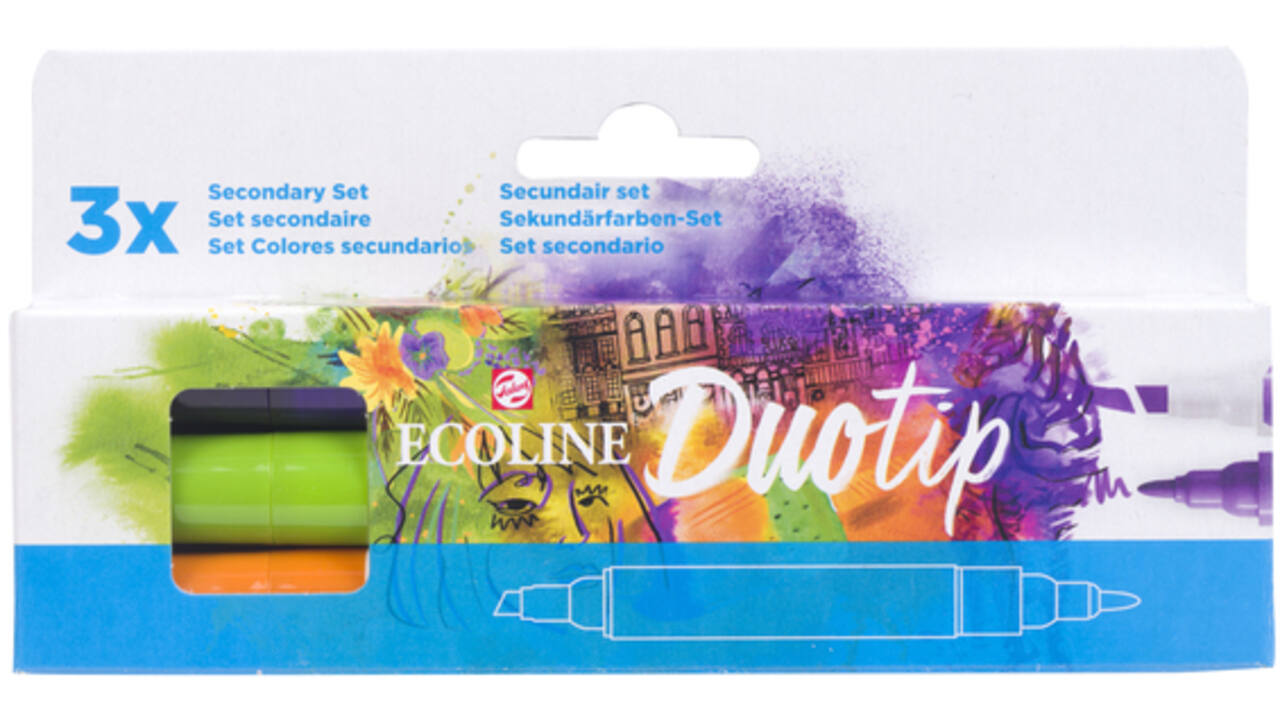 Ecoline Duotip marker secundair set 3 kleuren