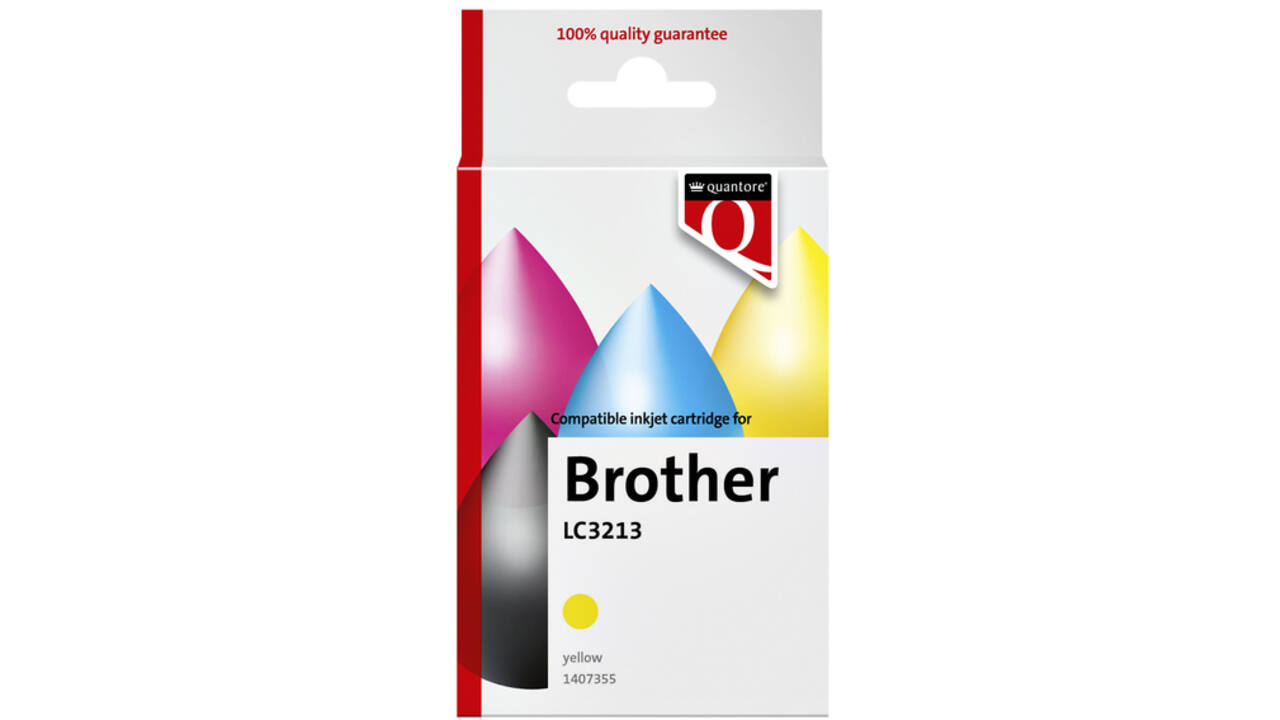 Inktcartridge Quantore alternatief tbv Brother LC3213 geel