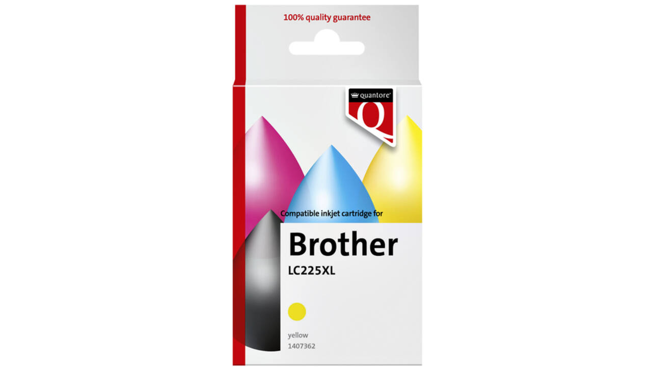 Inktcartridge Quantore alternatief tbv Brother LC225XL geel