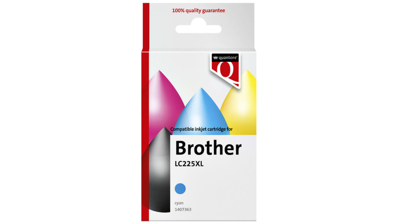 Inktcartridge Quantore alternatief tbv Brother LC225XL blauw