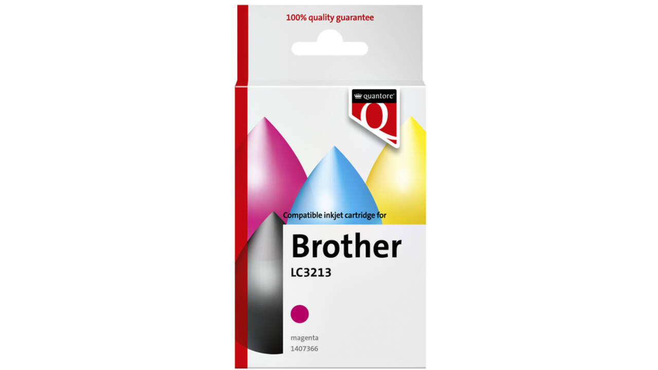 Inktcartridge Quantore alternatief tbv Brother LC3213 rood