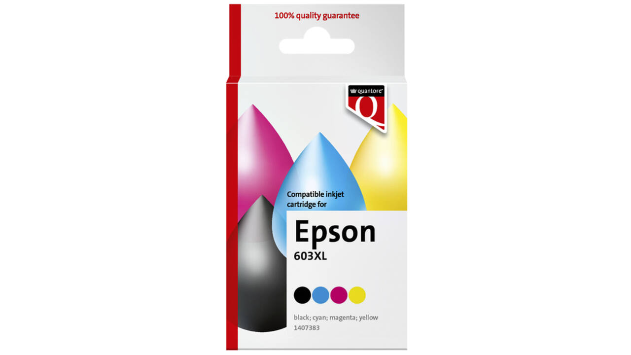 Inktcartridge Quantore alternatief tbv Epson 603XL zwart + 3 kleuren