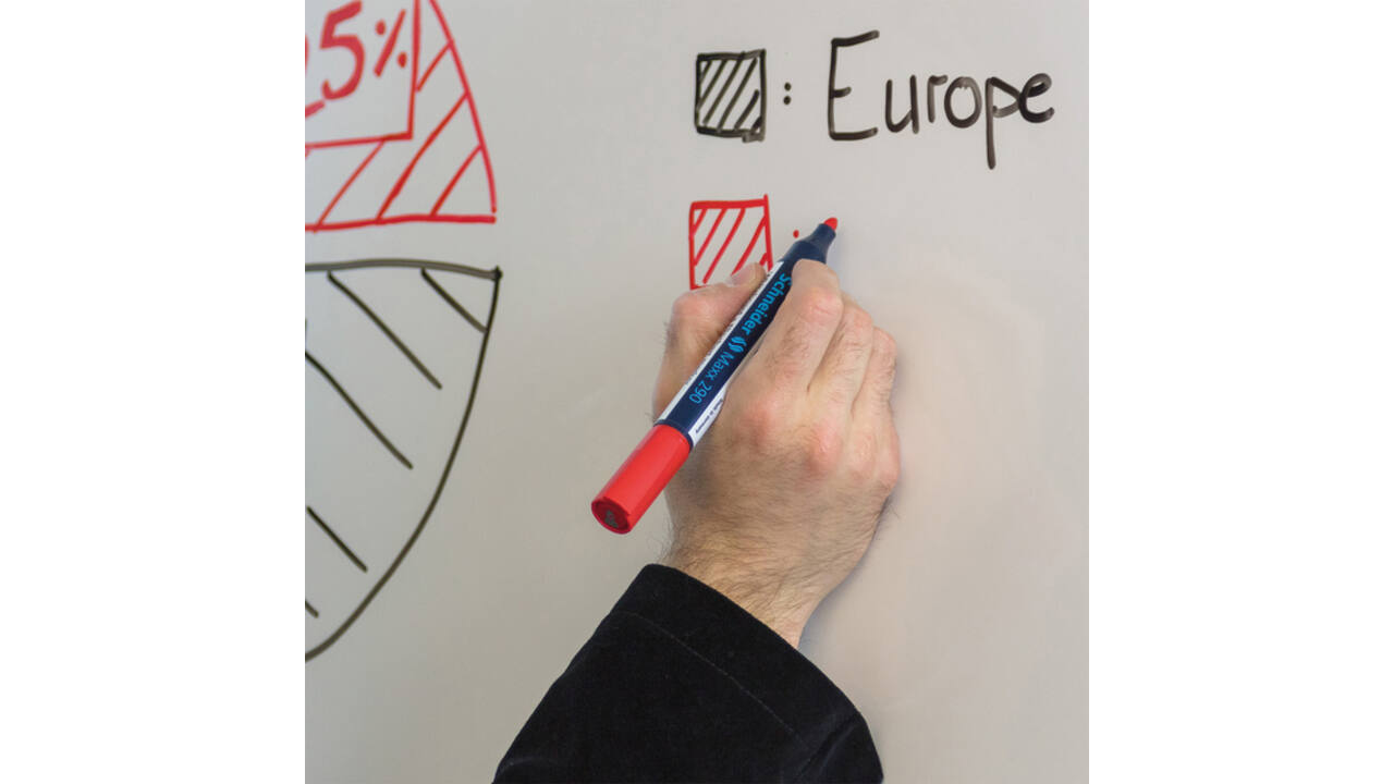 Viltstift Schneider Maxx 290 whiteboard rond 2-3mm assorti doos à 3+1 gratis