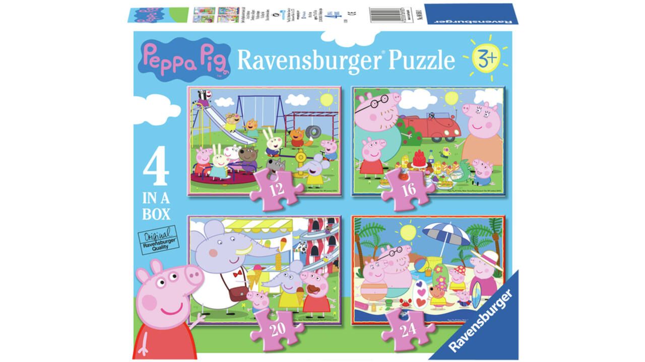 Puzzel Peppa Pig 4in1 12/16/20/24 st