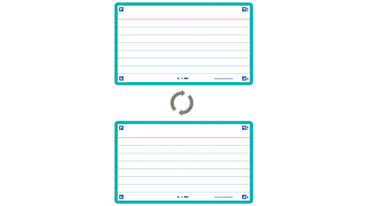 Flashcard Oxford 2.0 75x125mm 80vel 250gr lijn mint