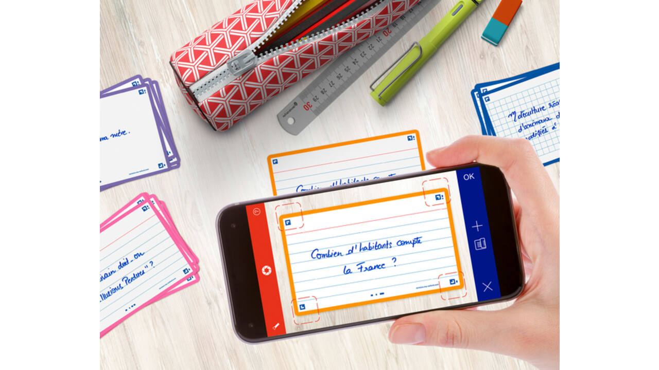 Flashcard Oxford 2.0 75x125mm 80vel 250gr lijn oranje