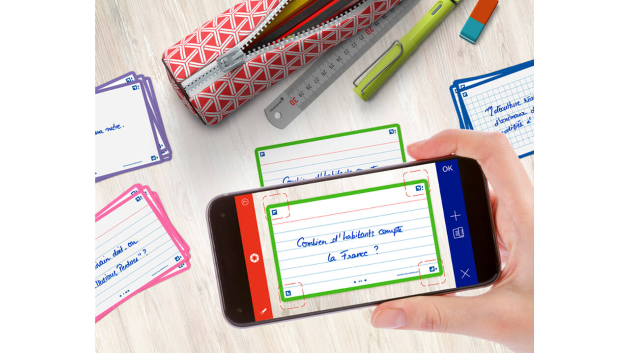 Flashcard Oxford 2.0 75x125mm 80vel 250gr lijn groen