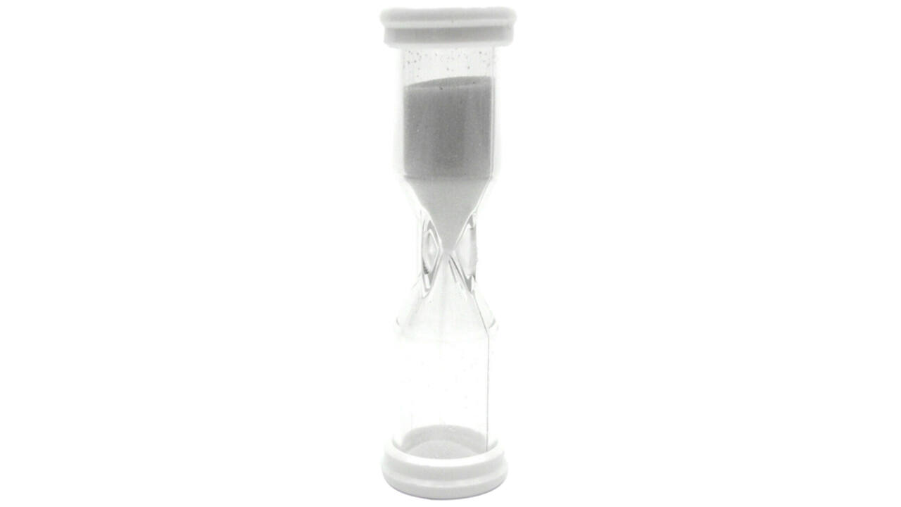 Zandloper 60 seconden wit