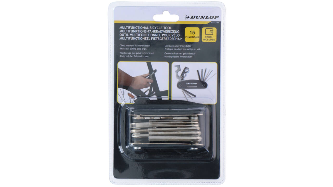 Fietsgereedschap Dunlop met 15 functies
