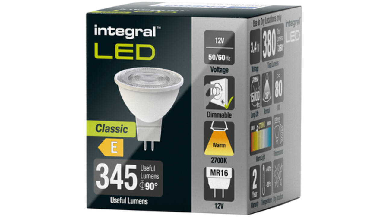 Ledlamp Integral MR16 2700K warm wit 4.6W 380lumen