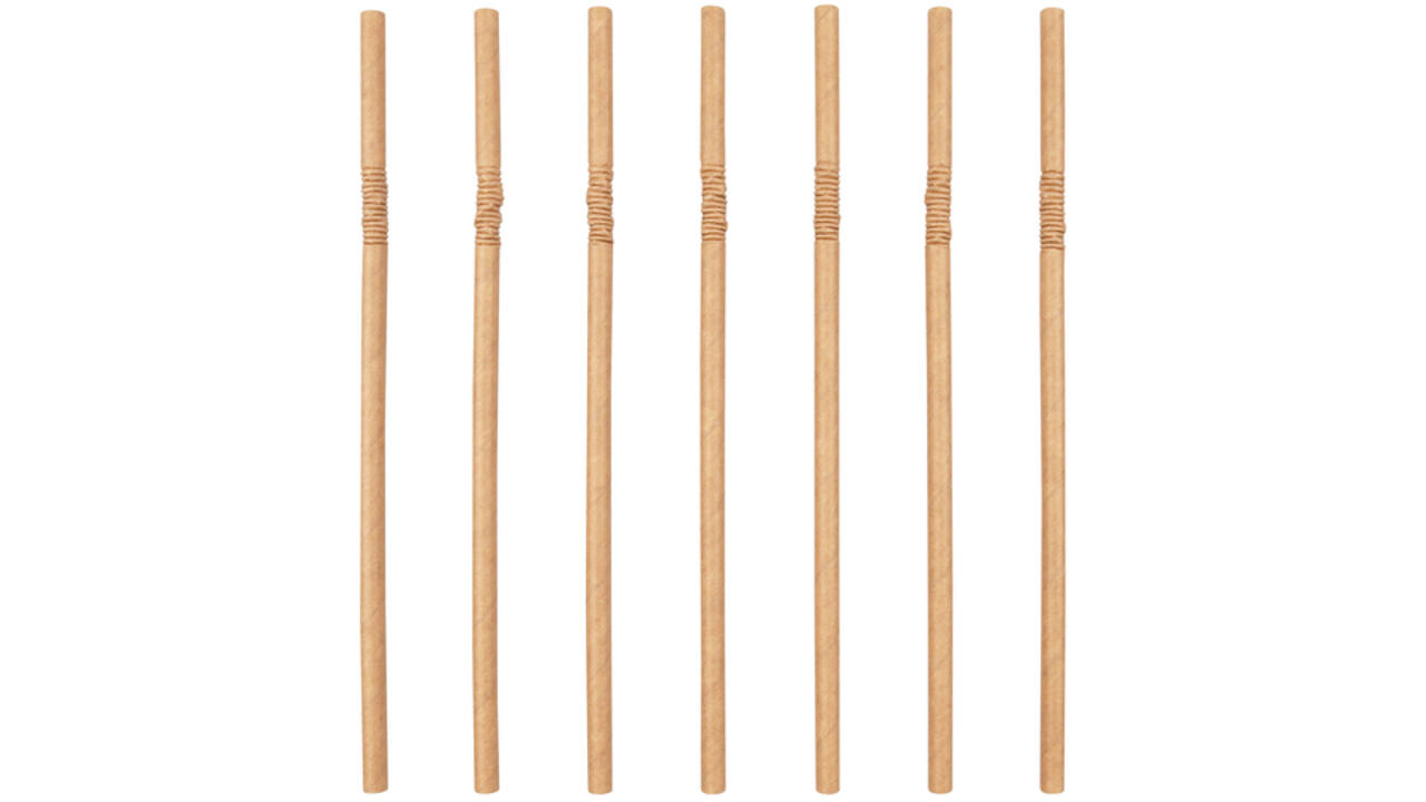 Drinkrietje IEZZY karton buigbaar 6x240mm 100% fair 200 st bruin