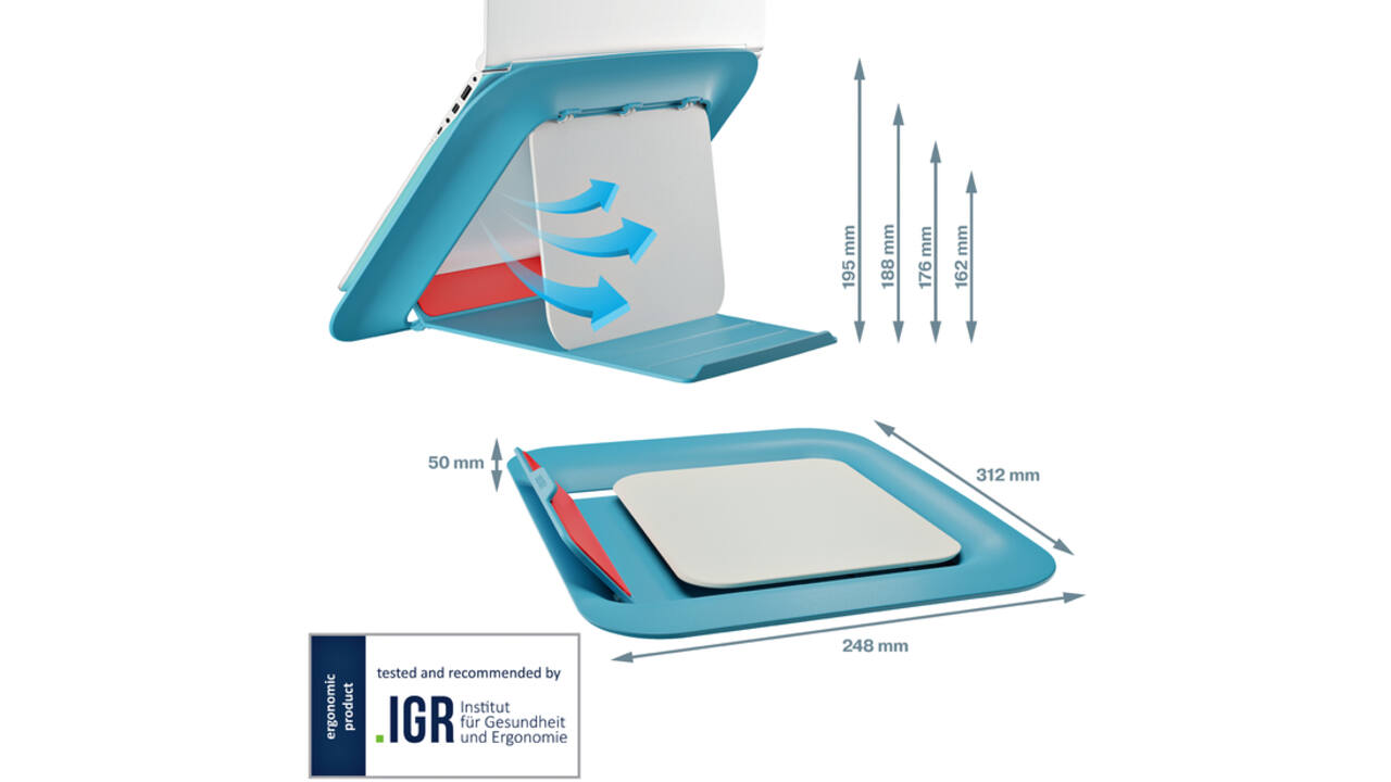 Laptopstandaard Leitz Ergo Cosy blauw