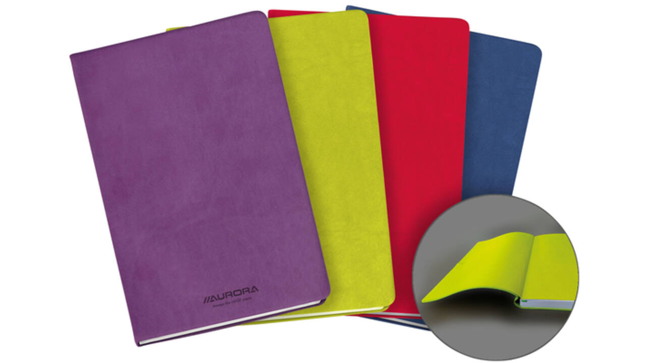 Notitieboek Aurora Capri A5 192blz lijn 80gr assorti
