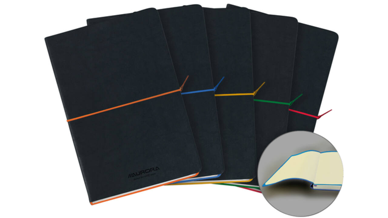 Notitieboek Aurora Tesoro A5 192blz lijn 80gr assorti