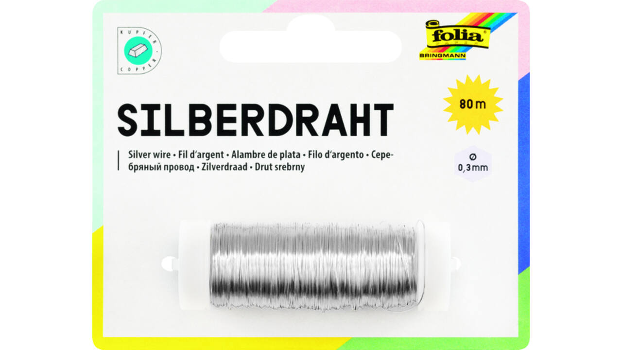 Zilverdraad Folia 0.3mmx80m