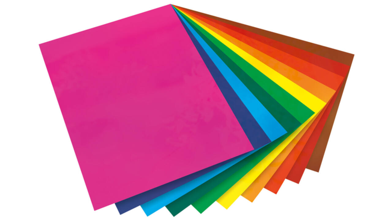 Raamfolie Folia 23x33cm 10 vel 10 kleuren