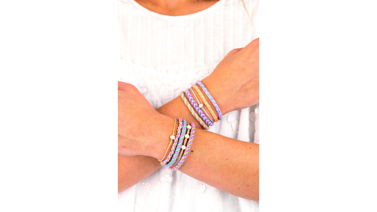 Armbandenset Folia kumihimo inclusief 2 discs 16-delig