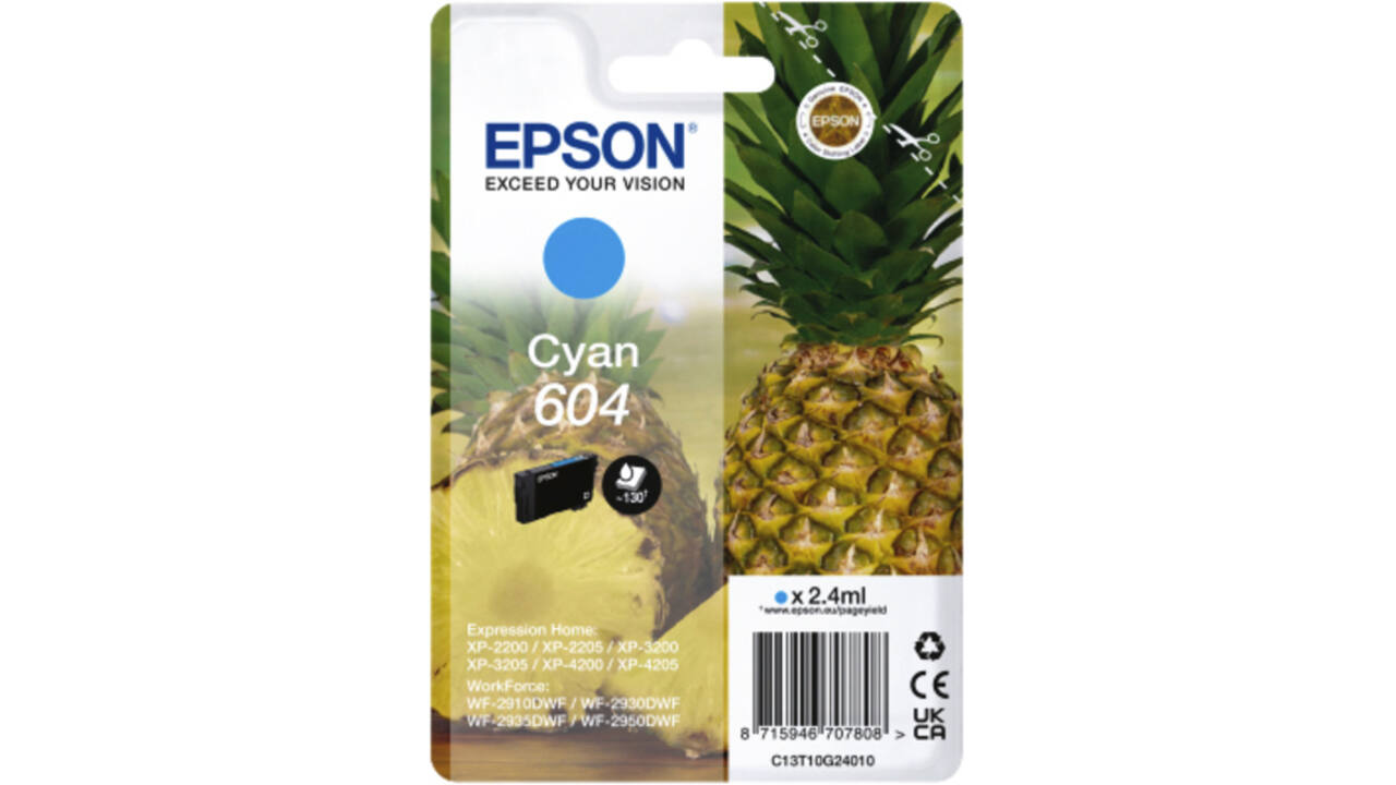 Inktcartridge Epson 604 T10G24 blauw