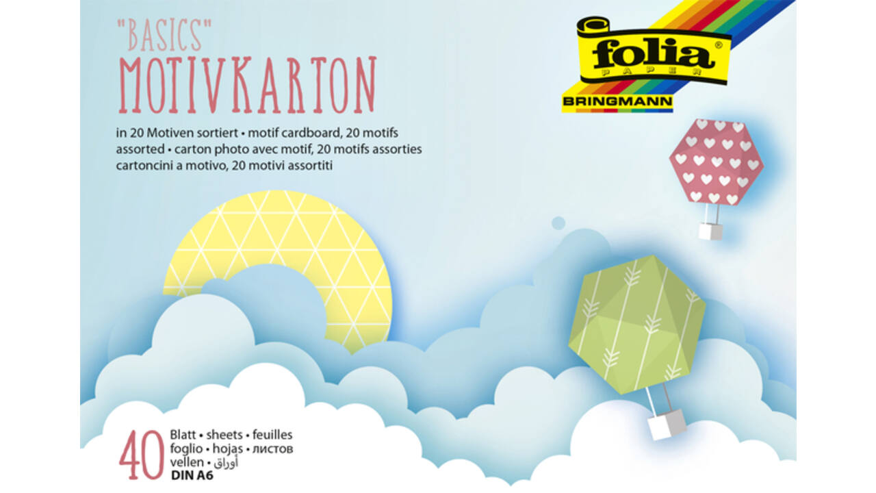 Fotokarton Folia 2-zijdig A6 40 vel 20 designs
