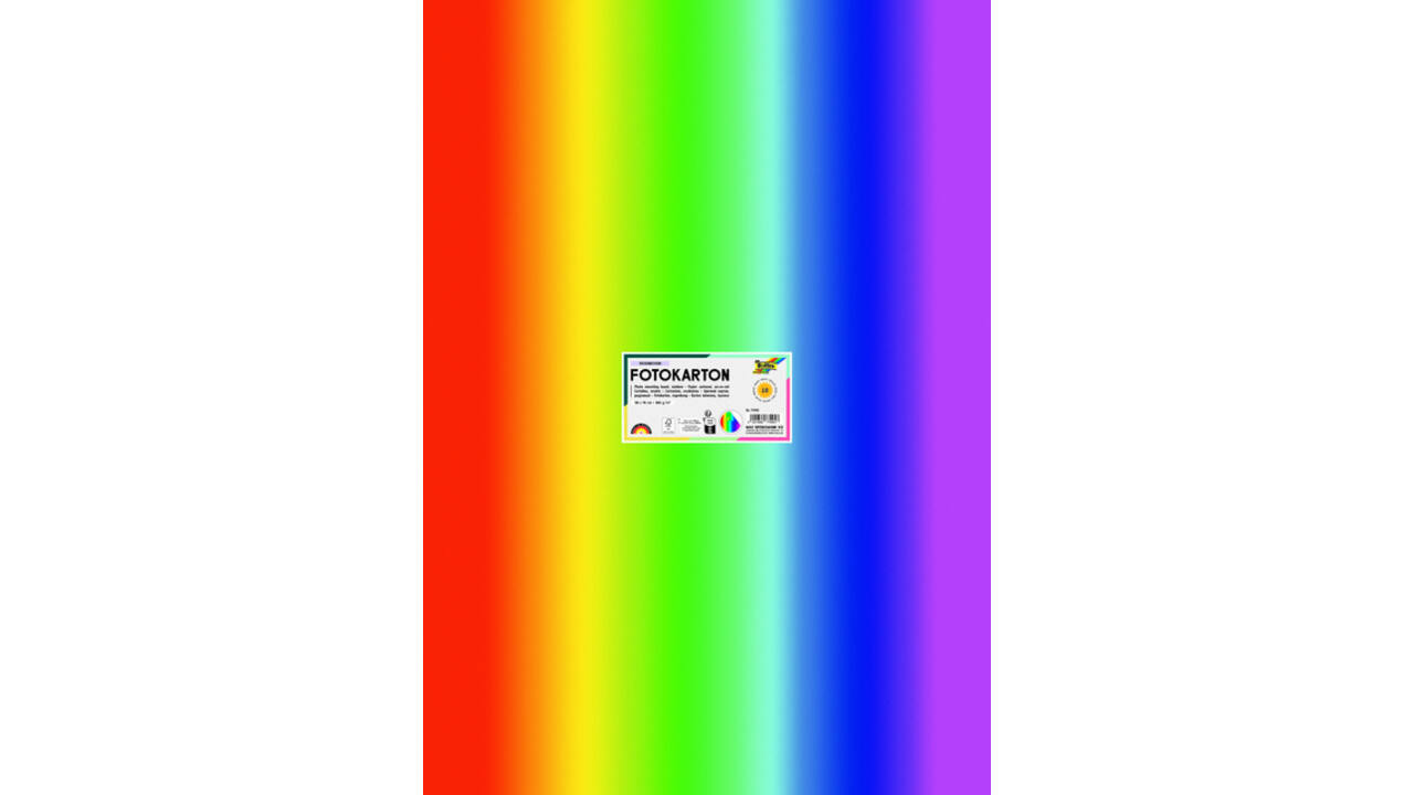 Fotokarton Folia 2-zijdig 50x70cm 300gr regenboog