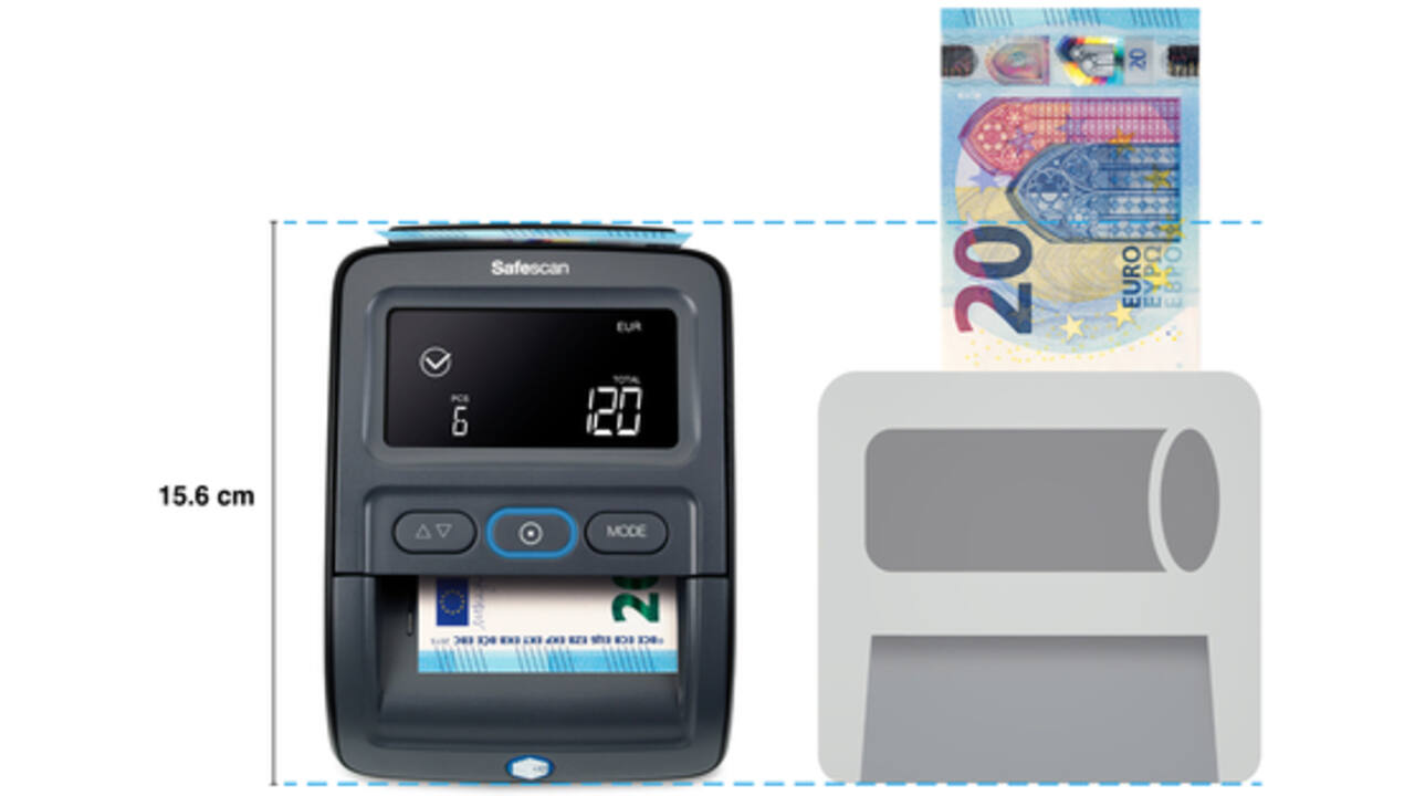 Valsgeld detector Safescan 155S automatisch zwart