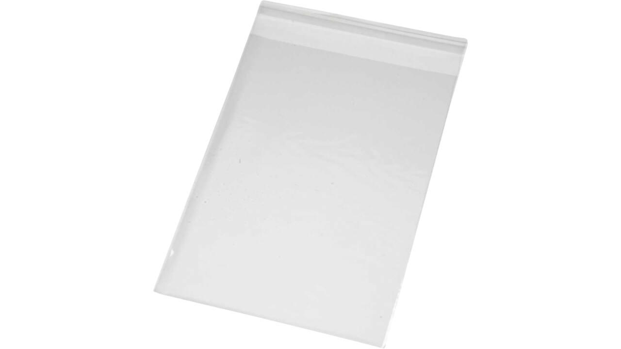 Cellofaanzak Creativ Company 17.3x12.3cm 25 micron met plakstrip 200 stuks