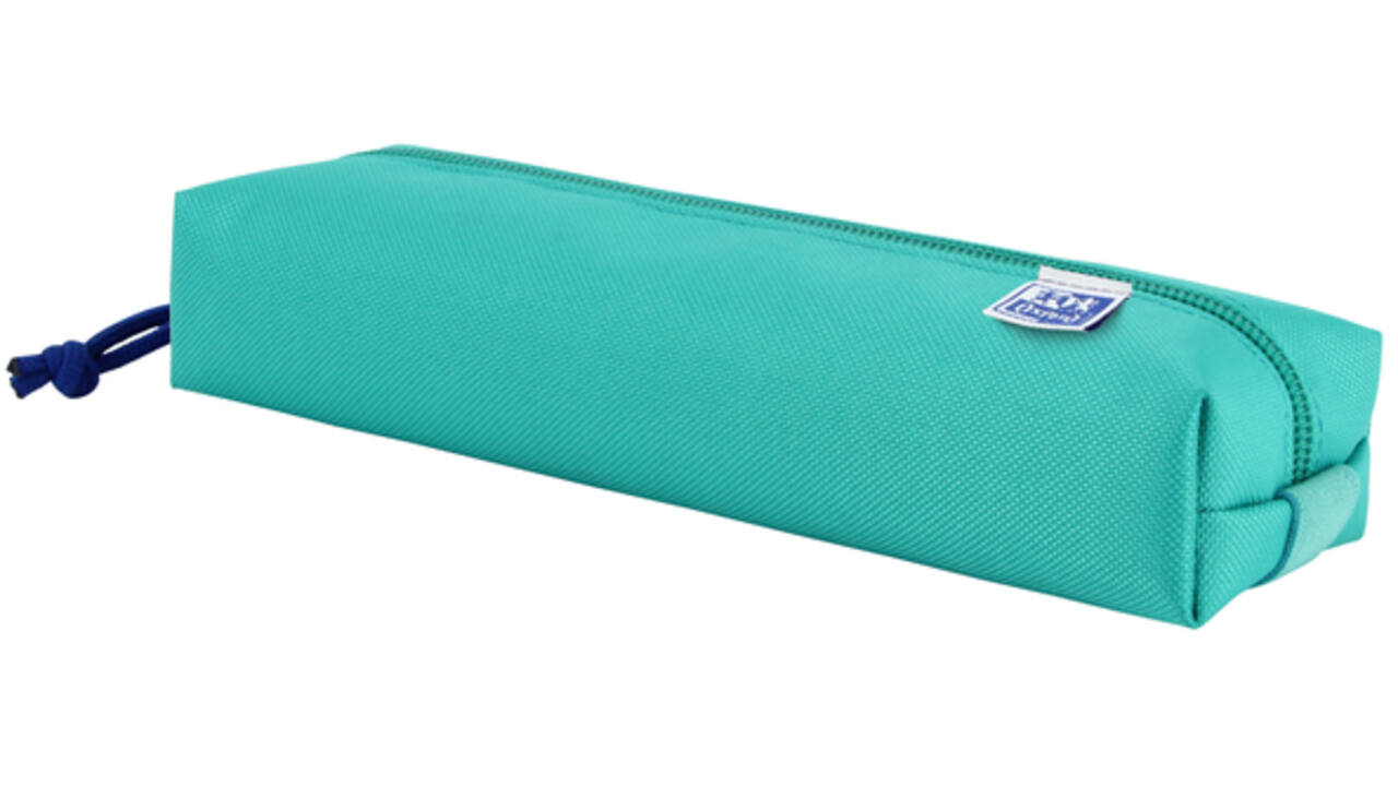 Pennenetui Oxford rechthoek turquoise