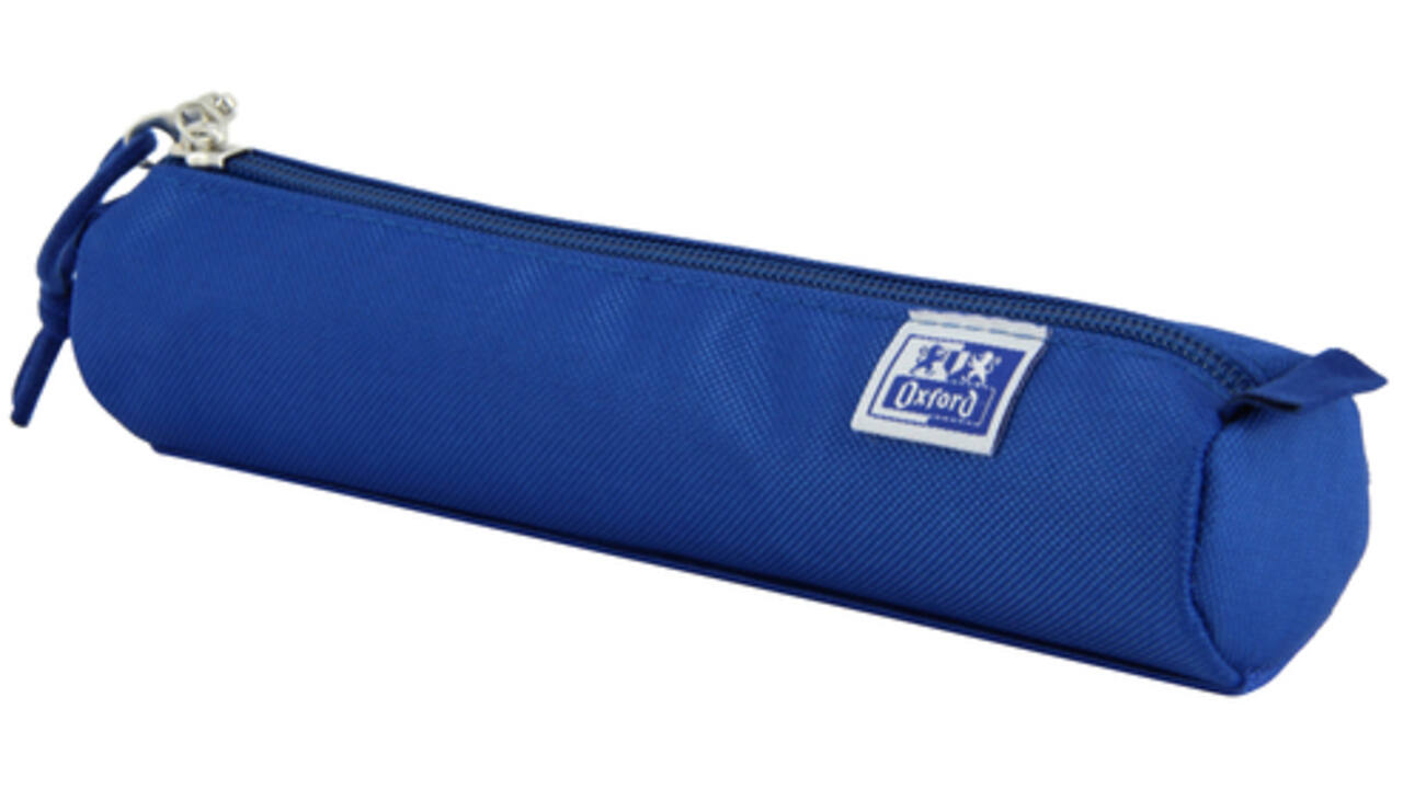 Pennenetui Oxford rond blauw