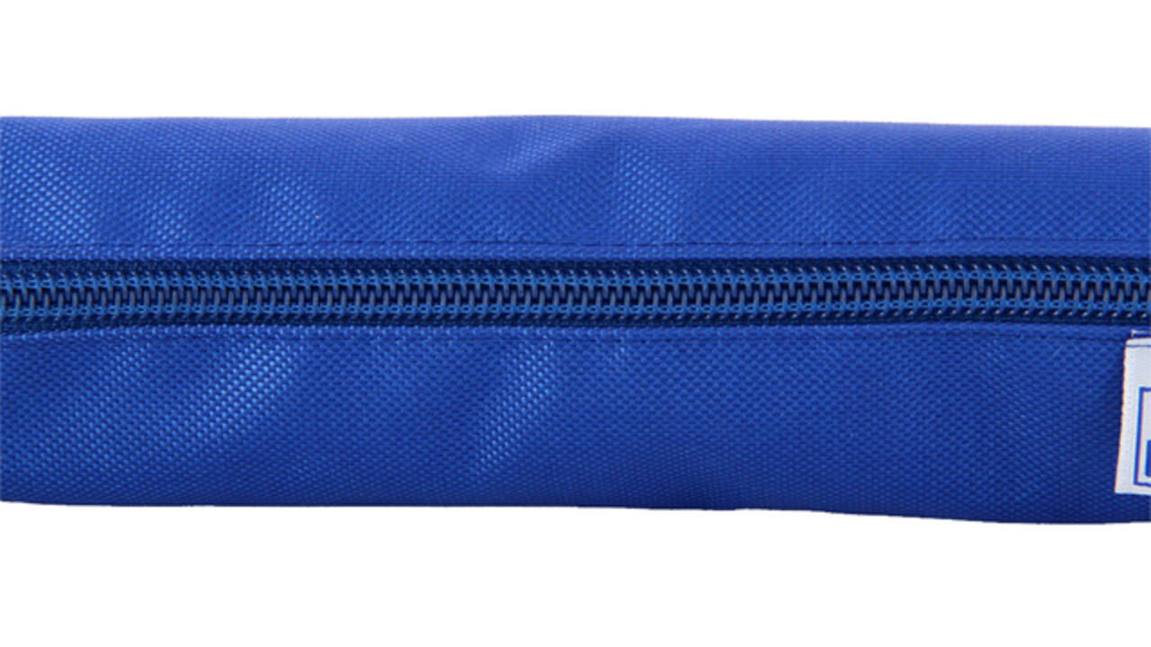 Pennenetui Oxford rond blauw