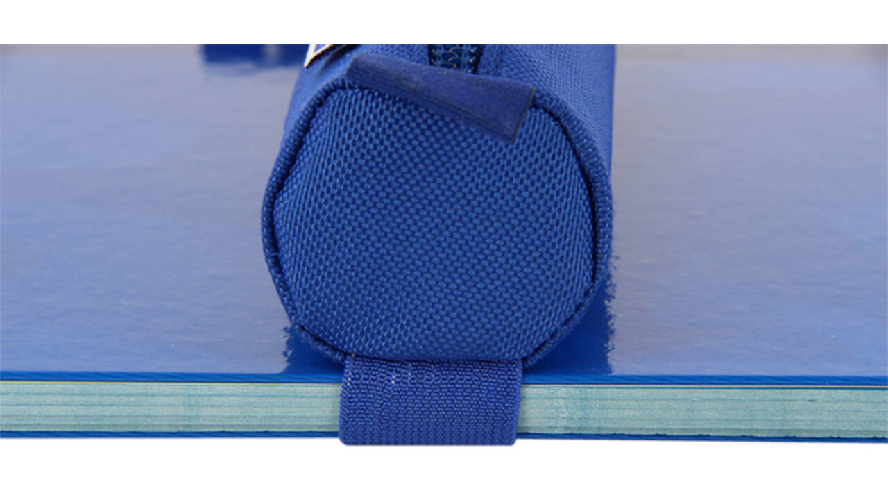 Pennenetui Oxford rond blauw